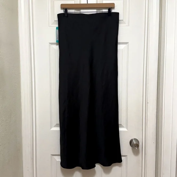NWT Z Supply Europa Midi Slip Skirt in Black - Picture 7 of 10